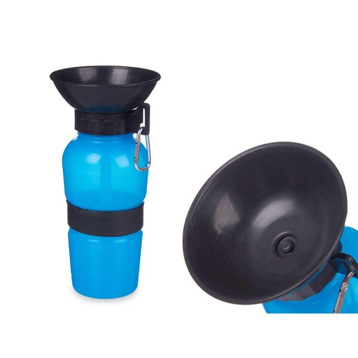 Bebedero Portátil Mascota Mascow 500 ml Azul/Negro 11x26.5x11 cm (12 Unidades) 1 Bebedero Portátil Mascota Mascow 500 ml Azul/Negro 11x26.5x11 cm (12 Unidades) 1