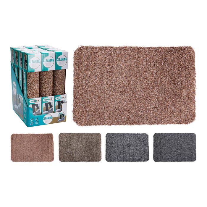 Basics Felpudo Cleaning Mat 70x45 cm - Retiene Suciedad y Agua Antideslizante de Poliéster y Algodón