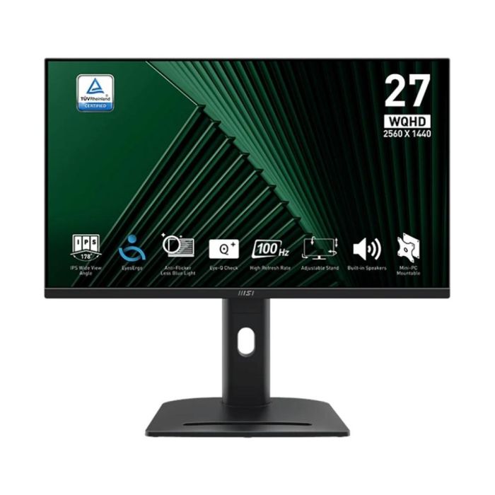 MSI Monitor MP275QPG 27 Pulgadas WQHD 100Hz, Panel IPS, 2560x1440, 1ms MPRT, Altavoces, Montaje VESA 100x100, Negro MSI Monitor MP275QPG 27 Pulgadas WQHD 100Hz, Panel IPS, 2560x1440, 1ms MPRT, Altavoces, Montaje VESA 100x100, Negro