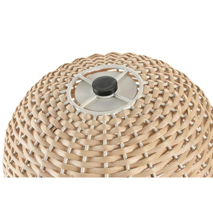 DKD Home Decor Lámpara de Sobremesa Estilo Tropical, con Pantalla de Ratan Beige, 41x25x25 cm, Casquillo E27, Potencia Máx. 50W, 220V 3