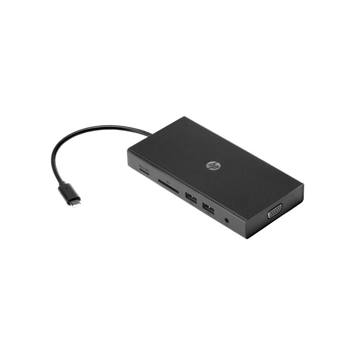HP Concentrador Multipuerto USB-C Portátil para Viajes, 6 Puertos con Transferencia de Datos, Carga, Ethernet 1 Gbps, HDMI y VGA Simultáneos 1 HP Concentrador Multipuerto USB-C Portátil para Viajes, 6 Puertos con Transferencia de Datos, Carga, Ethernet 1 Gbps, HDMI y VGA Simultáneos 1
