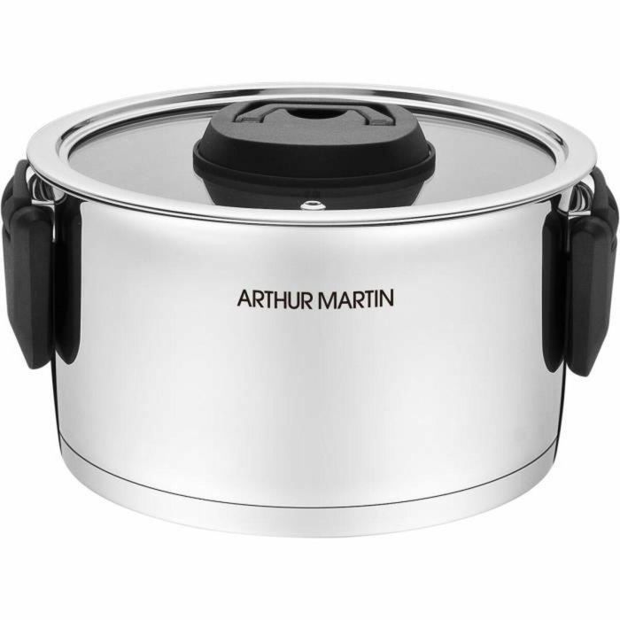 Arthur Martin AM6321 - Juego de 3 ollas de acero inoxidable con asas plegables 3