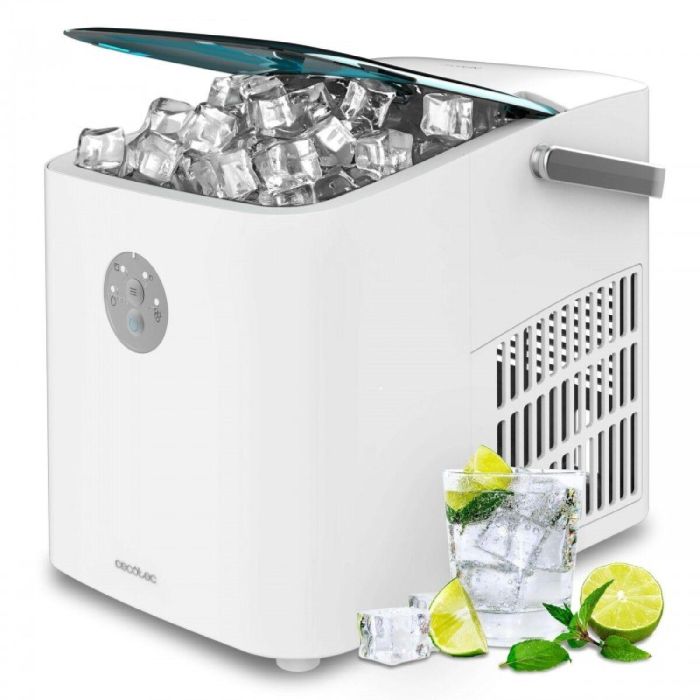 CECOTEC Chillin' Ice 1200 Go Máquina para hacer cubitos de hielo portátil, 12 kg/24h, 120W, hielos en 6 min, Azul y Blanco