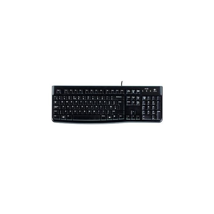 Logitech Teclado K120 Cable Usb Qwerty Español Negro