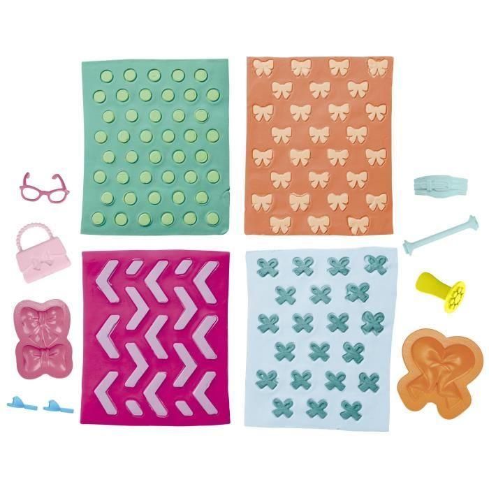 HASBRO Play-Doh Barbie Perlas y Lazos - Kit de manualidades con plastilina para crear accesorios de moda (+5 años) 1