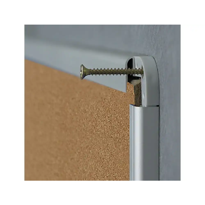 Rocada Pizarra Corcho Marco Aluminio Cantoneras 90x120 cm Resistente Autorregenerable Fijación Pared 3