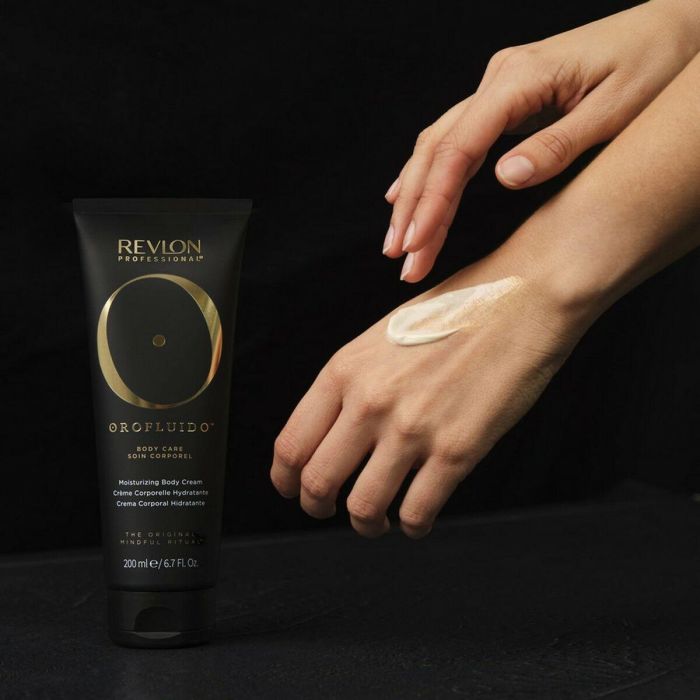Revlon Oro Fluido Crema Corporal Hidratante con Aceite de Argán para Piel Suave y Radiante 200 ml 2