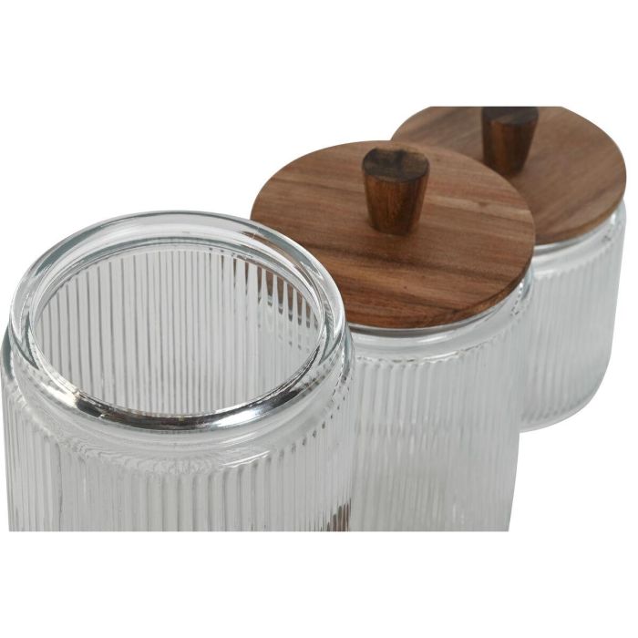 Bote Basicos DKD Home Decor Transparente 12.7 x 24 x 12.7 cm Set de 3 2 Bote Basicos DKD Home Decor Transparente 12.7 x 24 x 12.7 cm Set de 3 2