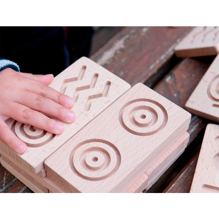 Andreutoys Dominó Sensorial Madera 28 Piezas Didáctico 5