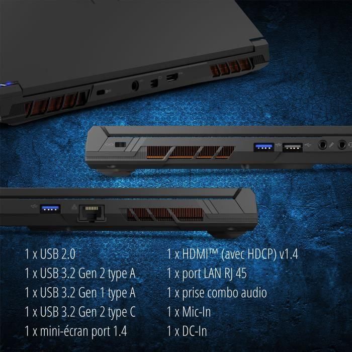 Erazer MED4061275210699 Portátil Gaming Crawler E40 15.6" QHD 240Hz Intel Core i5-13500H RAM 16GB SSD 512GB RTX 4050 2
