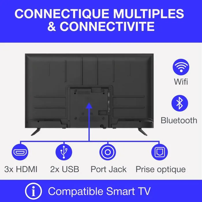 Continental Edison CELED43SVQLD25B6 Televisor QLED 43'' (109 cm) UHD 4K 3840x2160 SMART VIDAA 3xHDMI 2xUSB 4