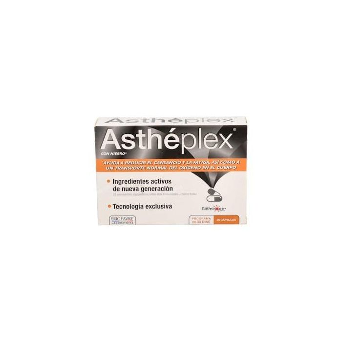 ASTHEPLEX Suplemento Aminoácidos y Hierro para Reducir Cansancio y Fatiga, Programa 30 Días