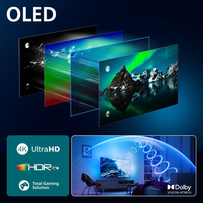 Philips 55OLED760/12 139cm 55" 4K OLED 120 Hz Ambilight Smart TV Fernseher 7