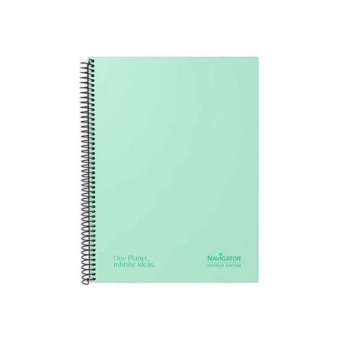 Bloc Navigator Micro.Tapa Extra A4+ 120H Cuadric.5X5 80G 5 Col. Banda Pastel Mint 5 unidades
