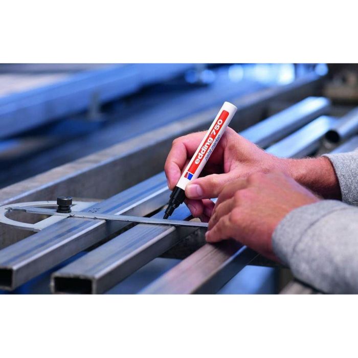 EDDING Marcador permanente 750 tinta opaca punta conica trazo 2-4mm blanco 4 EDDING Marcador permanente 750 tinta opaca punta conica trazo 2-4mm blanco 4