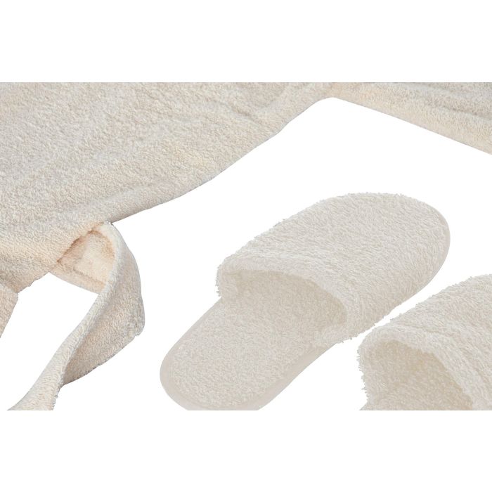 DKD Home Decor Albornoz Crema 1 x 120 x 63 cm Set de 2 Algodón/Poliéster Hombre 2