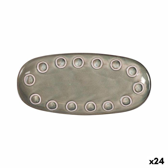 Fuente de Cocina La Mediterránea Almudena Gris Ovalado 25 x 12 x 2,2 cm (24 Unidades) Fuente de Cocina La Mediterránea Almudena Gris Ovalado 25 x 12 x 2,2 cm (24 Unidades)