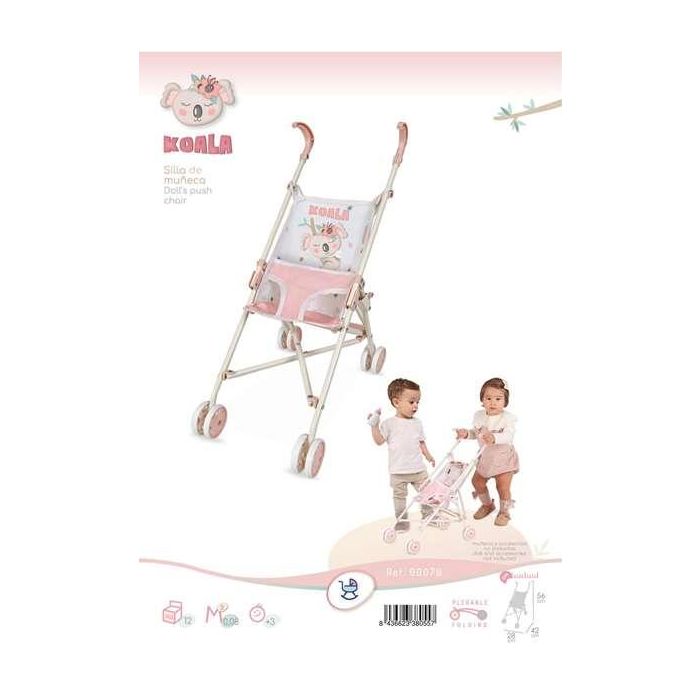 Silla de muñeca plegable koala para muñecas de hasta 48 cm 28x42x56 cm 2 Silla de muñeca plegable koala para muñecas de hasta 48 cm 28x42x56 cm 2