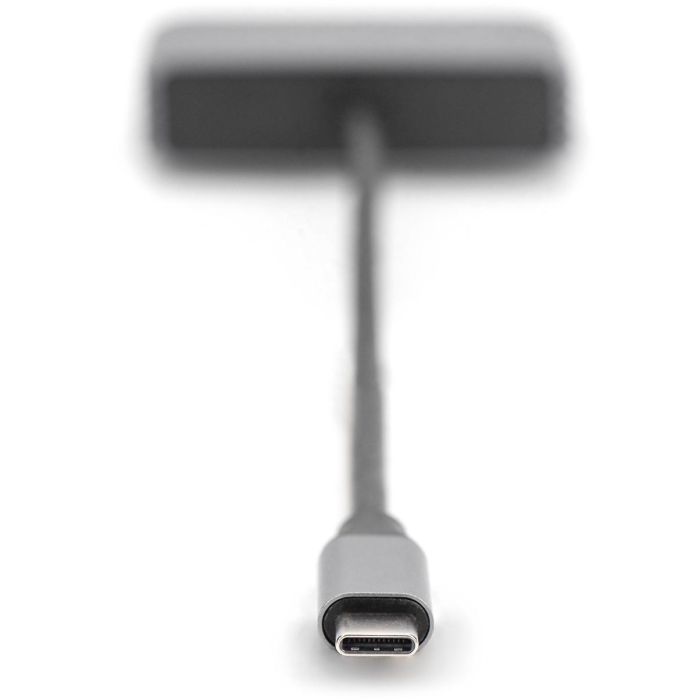 Adapter DIGITUS mini DP + VGA Adapter 20cm 4K/30Hz Silber Aluminium Gehäuse 4