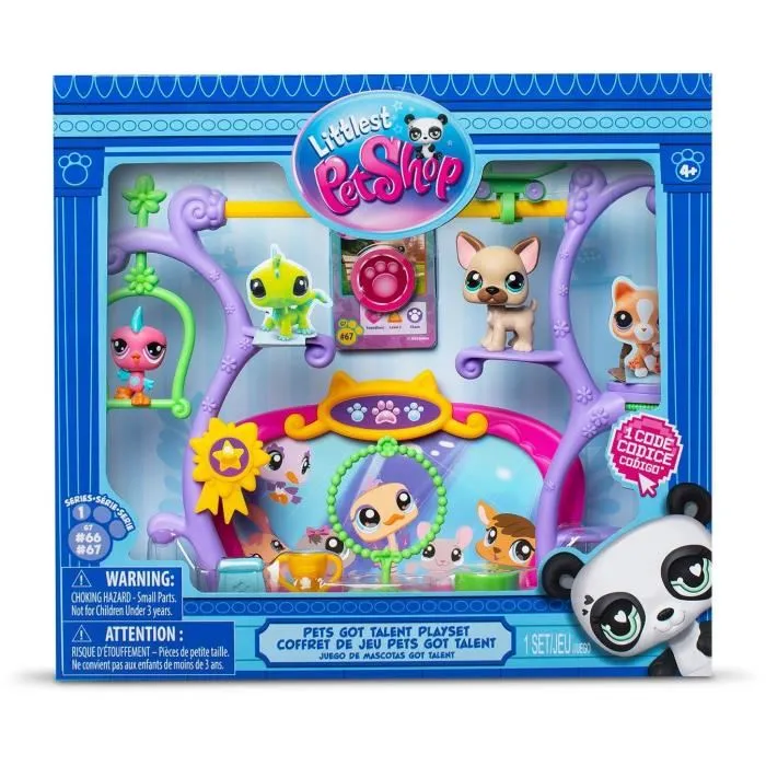 Bandai Littlest Pet Shop Pets Got Talent Playset Set de Juego con 2 Animales Decoración Accesorios BF00558 3