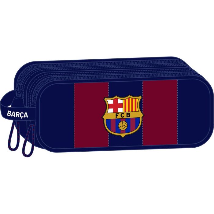 Portatodo Doble F.C. Barcelona Rojo Azul marino 21 x 8 x 6 cm