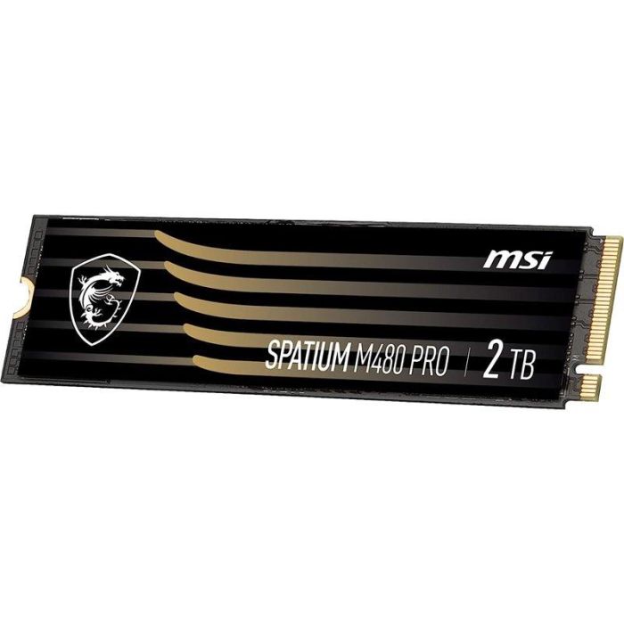 MSI Spatium M480 PRO NVMe M.2 SSD 2TB PCI Express 4.0 3D NAND Lectura 7400 MB/s Escritura 7000 MB/s para PC/Portátil 1