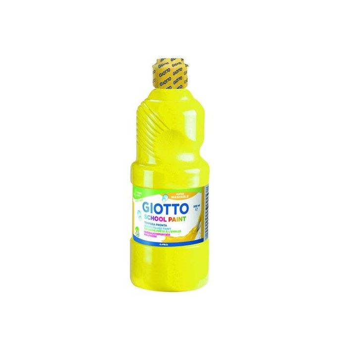 Giotto Témpera Escolar Lavable Amarillo Botella 500 mL