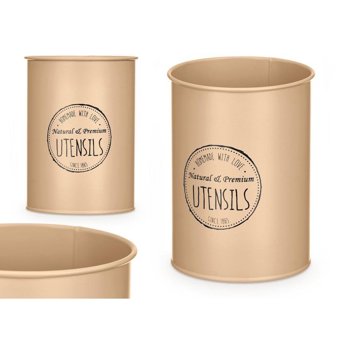 Kinvara Portautensilios Acero Beige 12.8 x 17 x 12.8 cm (Set de 12)