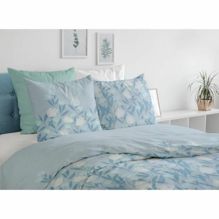 HOME LINGE PASSION Juego de Funda Nórdica Floral Storm - 3 Piezas - 220 x 240 - 100% Algodón 57 Hilos - Azul 1