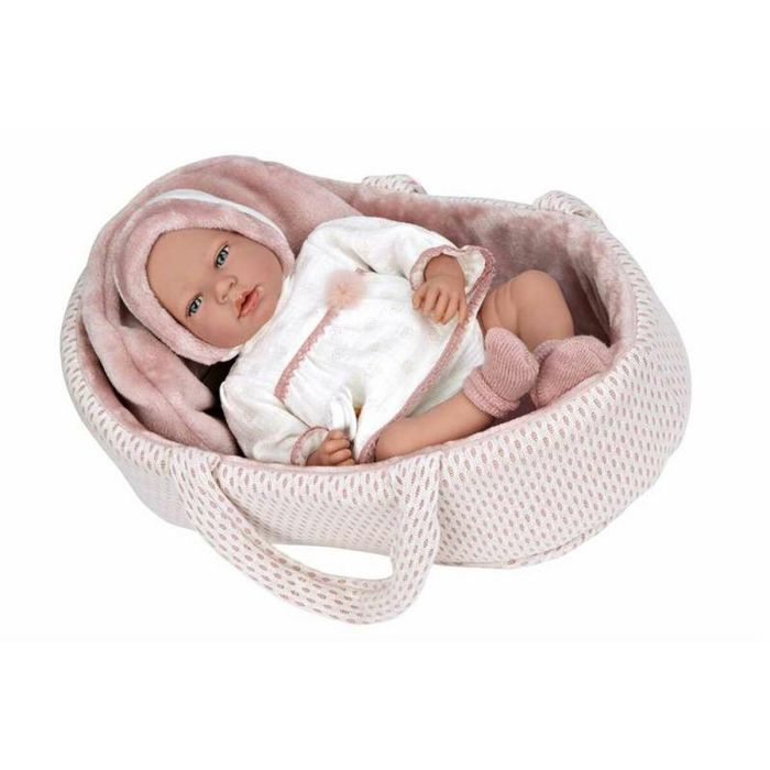 Muñecas Arias Muñeca Elegance Andie Rosa 40 cm con Capazo, Llora, Emite Sonido y Pilas Incluidas +3 Años 8 Muñecas Arias Muñeca Elegance Andie Rosa 40 cm con Capazo, Llora, Emite Sonido y Pilas Incluidas +3 Años 8