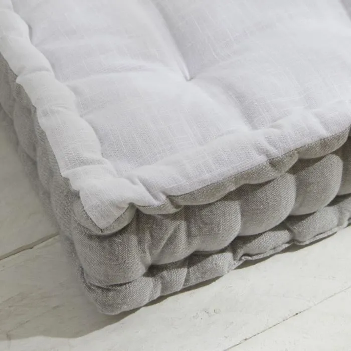 Today Cojín de Suelo Slub x Chambray x Bordado Capucine 40 x 40 x 10 cm TOD1700239299636 1