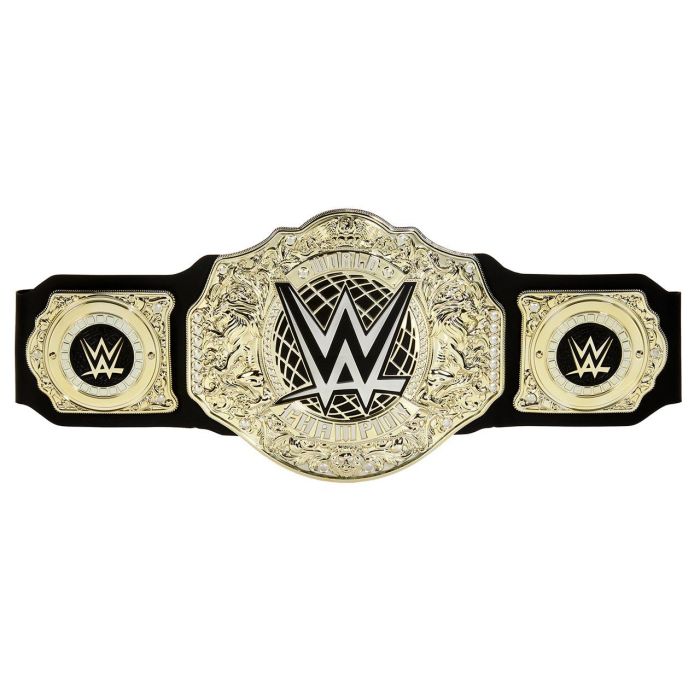 Mattel HYF18 Título WWE World Heavyweight, Cinturón de Campeón de Juguete Ajustable para Niños