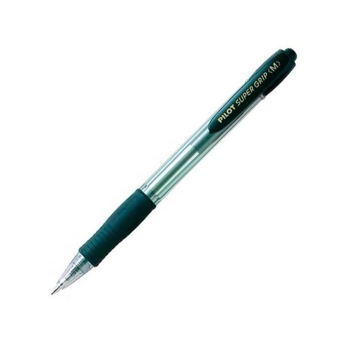 Pilot Bolígrafo Supergrip M Negro Retráctil Punta 1.0mm Cuerpo Negro