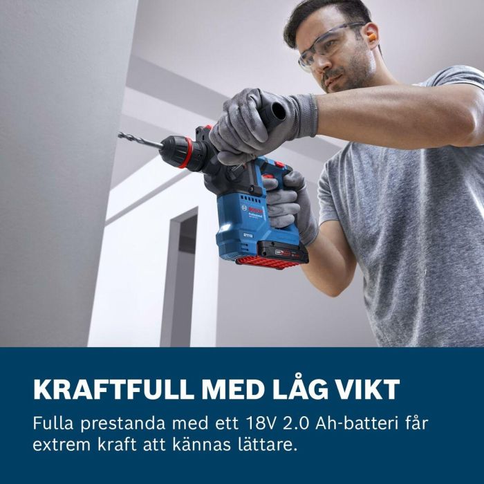 Bosch GBH 18V-18 X Taladro Percutor 18V 2Ah Inalámbrico con Control KickBack 7 Bosch GBH 18V-18 X Taladro Percutor 18V 2Ah Inalámbrico con Control KickBack 7