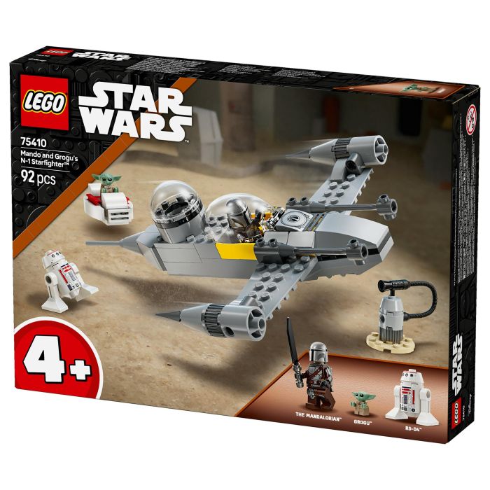 Lego Star Wars Caza Estelar N-1 de Mando y Grogu 75410 con 3 Personajes LEGO