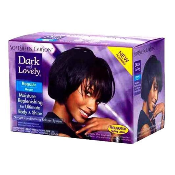 Dark And Lovely Moisture Plus Relaxer Normal - Desrizante con Manteca de Karité para Cabello Afro Normal