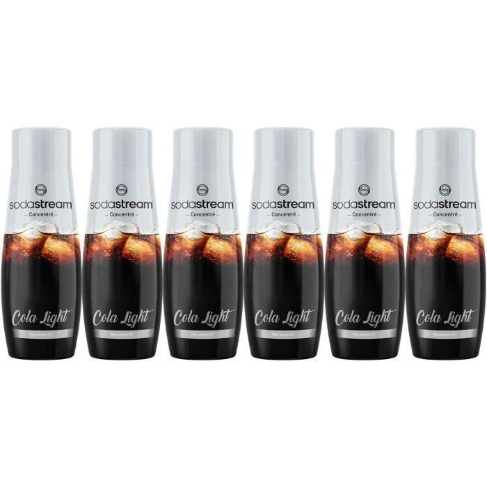Concentrados SODASTREAM - Pack de 6 Concentrados Cola Light - Hasta 54L de bebidas - 440 ml