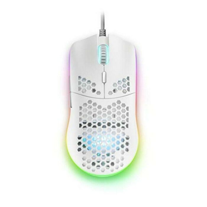 Ratón Gaming Mars Gaming MMAXW/ Hasta 12400DPI/ Blanco