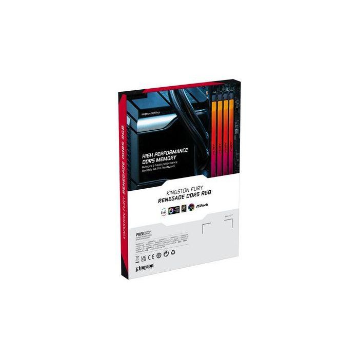 Kingston 32GB 8000MT/s DDR5 CL38 DIMM (Kit of 2) FURY Renegade RGB XMP 4 Kingston 32GB 8000MT/s DDR5 CL38 DIMM (Kit of 2) FURY Renegade RGB XMP 4