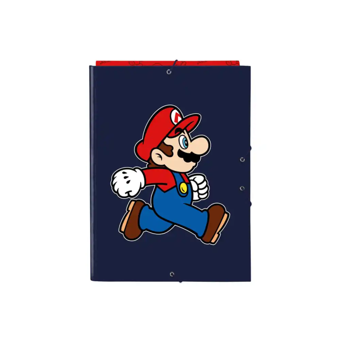 Carpeta de anillas Super Mario Trick Rojo Azul oscuro A4 26 x 33.5 x 2.5 cm