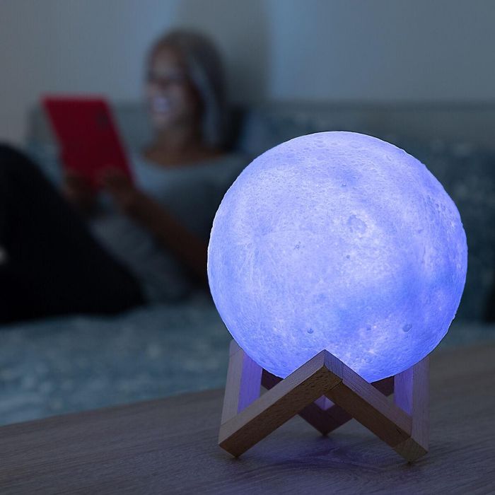 Lámpara LED Recargable Luna Moondy InnovaGoods 5 Lámpara LED Recargable Luna Moondy InnovaGoods 5