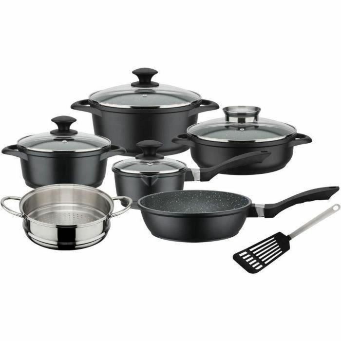GSW 414562 Batería de Cocina de Aluminio Forjado 10 Piezas con Recubrimiento Granito Vitaflon para Inducción GSW 414562 Batería de Cocina de Aluminio Forjado 10 Piezas con Recubrimiento Granito Vitaflon para Inducción