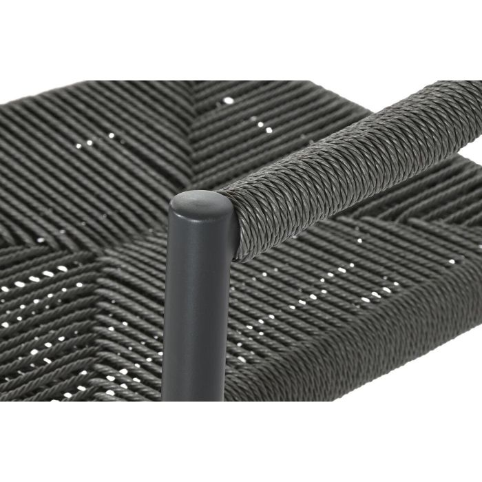 Silla de Jardín Home ESPRIT Negro Gris oscuro Aluminio Ratán 56 x 60 x 78 cm 3 Silla de Jardín Home ESPRIT Negro Gris oscuro Aluminio Ratán 56 x 60 x 78 cm 3