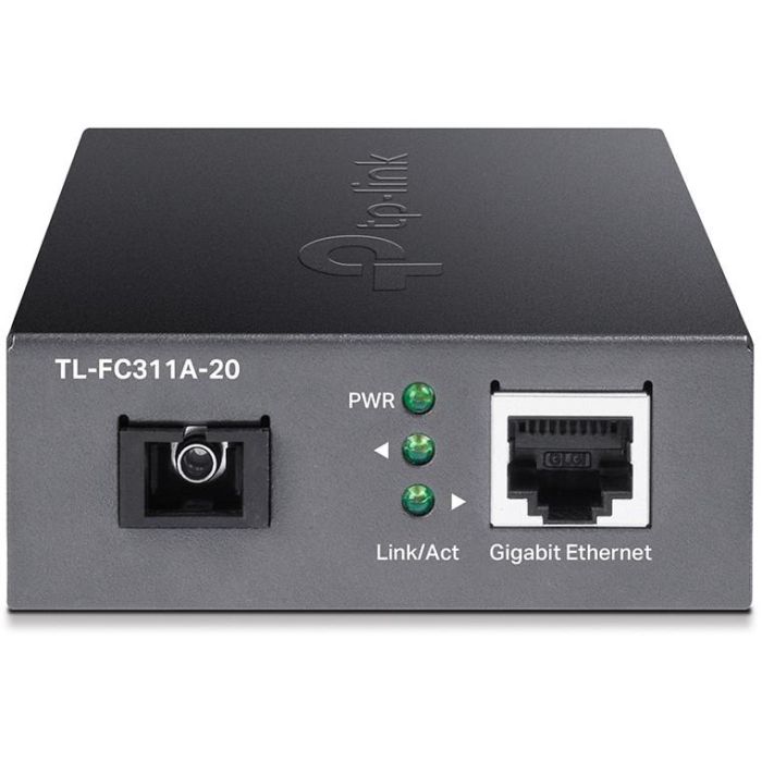 TP-Link TL-FC311A-20 Convertidor de Medio Gigabit Ethernet 1000 Mbit/s Monomodo 20 km SC Negro 2