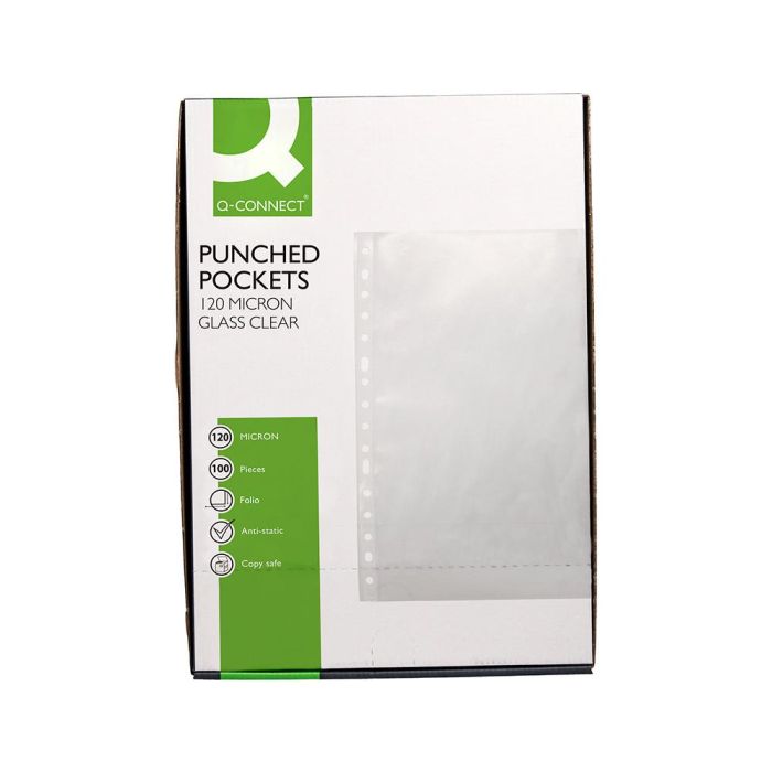 Funda Multitaladro Q-Connect Folio 120 Mc Cristal Caja De 100 Unidades 5