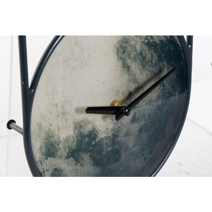 DKD Home Decor Reloj de Pared Decorativo Moderno Gris con Diseño de Planeta 60x20x4.5 cm de Hierro y Cristal - Pack 2 Unidades 1