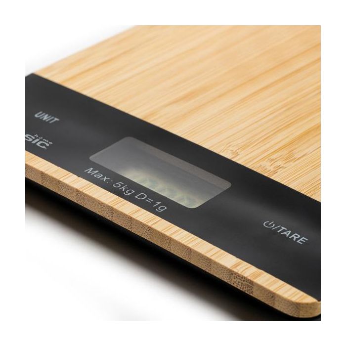 Bascula Cocina Dig.Cuadra.Bambu 5Kg Basic Home (12 Unidades) 1 Bascula Cocina Dig.Cuadra.Bambu 5Kg Basic Home (12 Unidades) 1