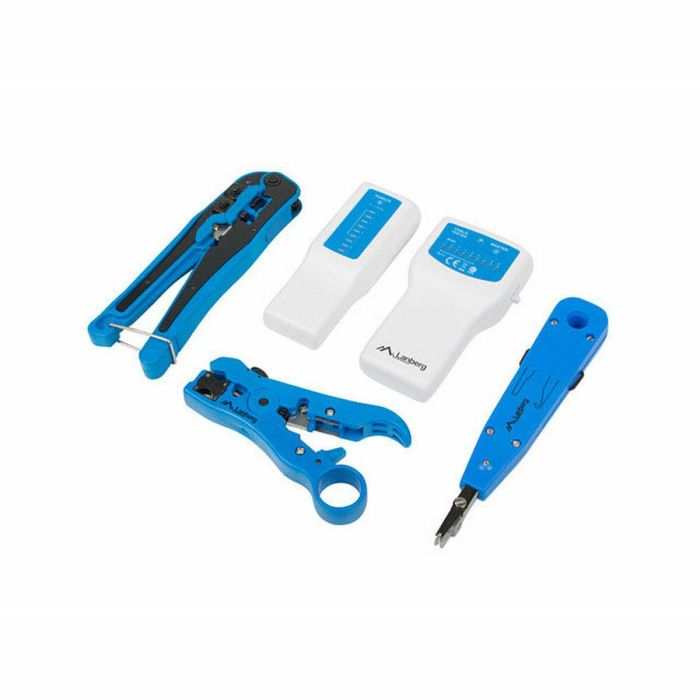 Lanberg Kit Herramientas Pelacables Crimpadora Testador con Funda de Transporte, Multicolor