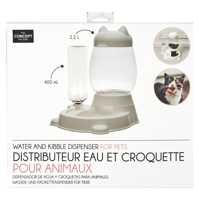 The Concept Factory Comedero-Bebedero para Gato 2 en 1, 2.2L Comida y 400ml Agua, 25x27x30 cm 2 The Concept Factory Comedero-Bebedero para Gato 2 en 1, 2.2L Comida y 400ml Agua, 25x27x30 cm 2