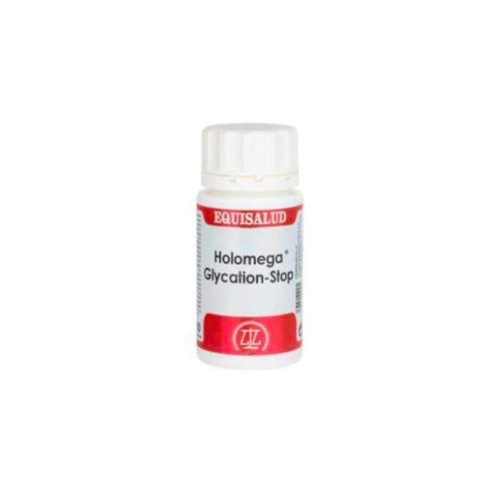 Holomega Glycation-Stop 50 Cápsulas - Complemento Antiedad con Carnosina, Plantas y Vitaminas